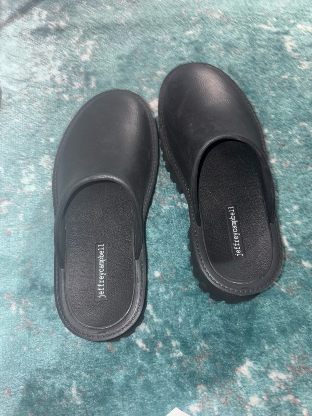 Jeffrey Campbell Clogge black Clogs Lug Sole size 10